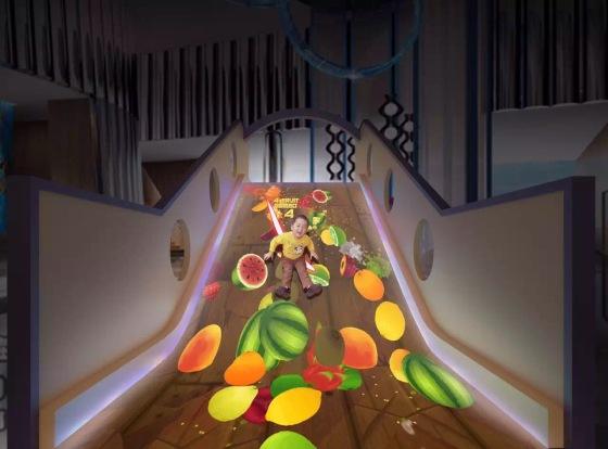 互動滑梯之切水果